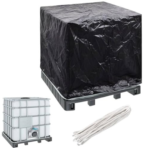 Homgoday Truhen und Truhen für den Außenbereich, Abdeckplane für IBC-Container, 8 Ösen, 116 x 100 x 120 cm, Gartenbehälter, Gartenwerkzeughalter, Sitzsack für den Außenbereich