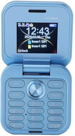 Zunate Entsperrtes Klapphandy für Senioren, ältere Menschen, 2G Basic, Einfach zu Bedienendes, Kleinstes Mobiltelefon mit Großen Tasten, UKW-Radio, LED-Taschenlampe, Dual-Nano-SIM und