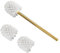 Klobürste Gold,Klobürste, Toilettenbürste WC bürste Goldgriff und DREI weiße Bürstenkopfzubehör, Ersatzbürste, geeignet für Sanitäranwendungen. (Gold)