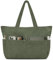 HOMESPON Handtasche Damen Tote Bag Shopper Groß Umhängetasche Cord Crossbody Beuteltasche Schultertasche Stoffbeutel für Einkaufen Schule Arbeit Reisen(Dunkelgrün M)