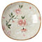 CDAXPWZO Assiettes plates en céramique, assiettes à dessert florales, assiettes à salade carrées profondes en céramique, motif créatif de fleurs de cerisier, assiettes à dîner vintage émaillées,