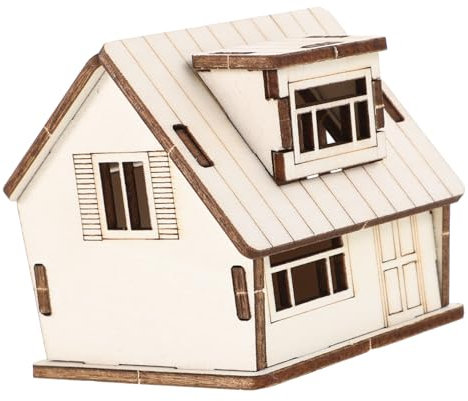 HEALSOPTHY Miniatur-holzhausmodell Realistisches Miniaturhaus Für Sandtisch Puppenhaus-Dekoration Vielseitiges Architekturmodell Szenen Und Wohnambiente
