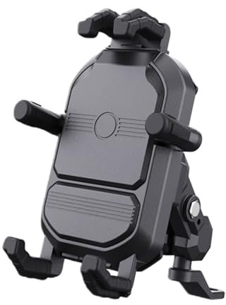 Ghjkldha Support de téléphone pour moto | Support de téléphone pour guidon de moto | Base de montage à pince robuste pour homme et adulte - Pour scooter, VTT, vélo tout-terrain, vélo