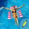 Amaca ad acqua – Sedia da nuoto – Amaca ad acqua con rete – Materasso ad aria 3 in 1 – Tappetino da nuoto con pompa galleggiante – Divertente accessorio per piscina per mare, spiaggia, lago (design a