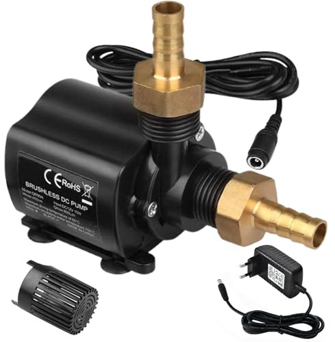 Mini pompa dell'acqua da 12 V, 800 l/h, 4,5 m, 15 W, pompa sommersa, per laghetti, fontane, acquari, giardini, acquari, laghetti