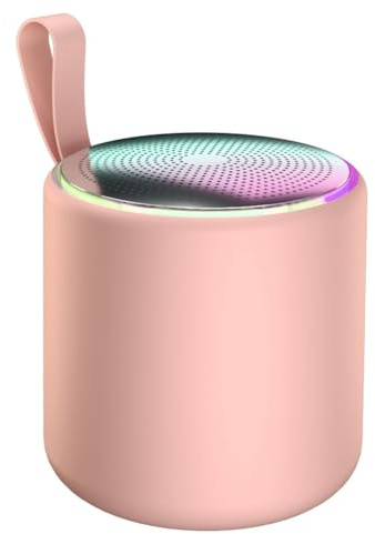 Uxsjakjsd Modèle D'Enceinte Bluetooth - Mini Enceinte de Bureau Portable avec Basses Améliorées, Son Hi-FI et Design Élégant Rose