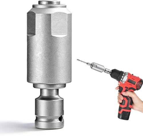 SDS Adapter für Schlagschrauber, Bohrerhammer-Adapter mit Schlagbohrer-Set, Stahl Rundkopf Zubehör zur Umrüstung auf Elektrohämmer