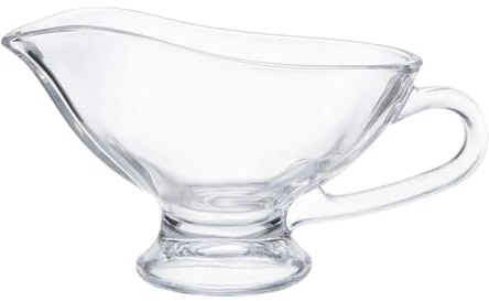 Salsiera Salsiera con mestolo da 170/250 ml, piatto versatore for sugo in vetro, posata for condimenti for insalata(170ml)