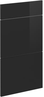 Vicco Küchenfront R-Line, Schwarz Hochglanz, 39.6 x 71.3 cm Möbelfront für den Schubladenunterschrank, passend für R-Line Küchenschränke zur einfachen Montage