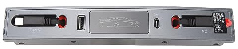 Ausla Auto-USB-Hub, ABS-Material, 27 W Schnelllade-Auto-Dockingstation mit 2 Kabeln für Y 2021 Bis 2023