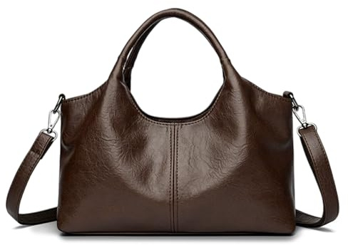 VOESLD Handtasche Damen Mittelgroß PU Leder Schultertasche | Damenhandtaschen Klein Henkeltaschen Umhängetasche Tasche mit Verstellbarem für Arbeit
