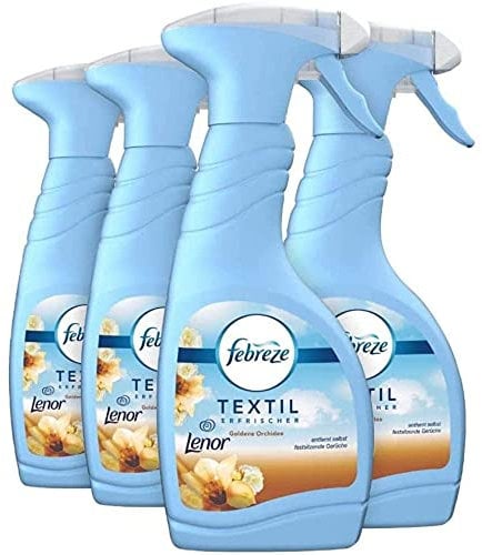 Febreze Goldene Orchidee Textilerfrischer-Spray, 4er Pack (4 x 500 ml)