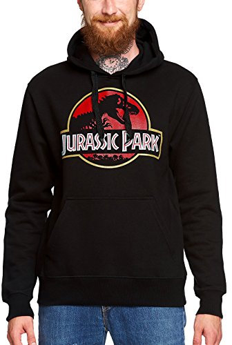 Jurassic Park Herren mejuamsw004 Kapuzenpullover, Noir, XL