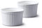 WM Bartleet & Sons 1750 Lot de 2 ramequins profonds traditionnels en porcelaine blanche Ø 10 cm - TSET44