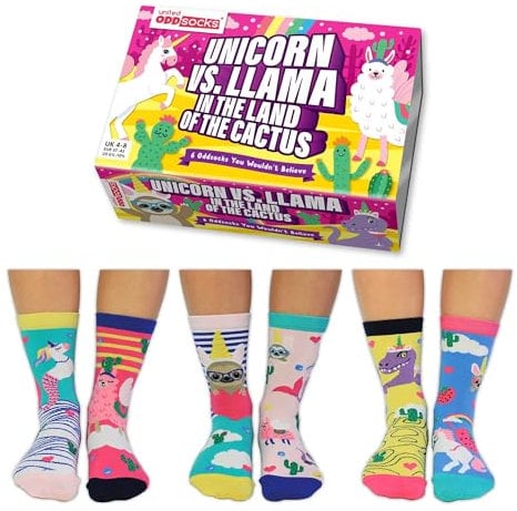 Strümpfe, Motiv: Unicorn vs Llama im Land des Kaktus, 6 Stück