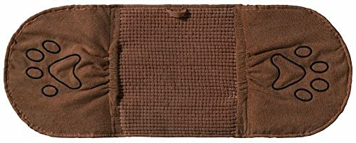 KAHU Hundehandtuch aus Flauschigen Chenille-Material • Waschtuch für Tiere • Saugstark und Schnelltrocknend • Größe: 79 x 34 cm • Farbe: Braun