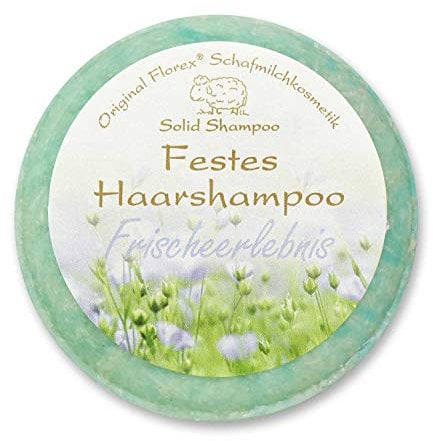 Florex Festes Haarshampoo Frischeerlebnis mit Schafmilch verpackt in Folie 58 g