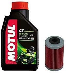 Kit Tagliando moto 2 litri olio Motul 5100 10W40 + filtro 155