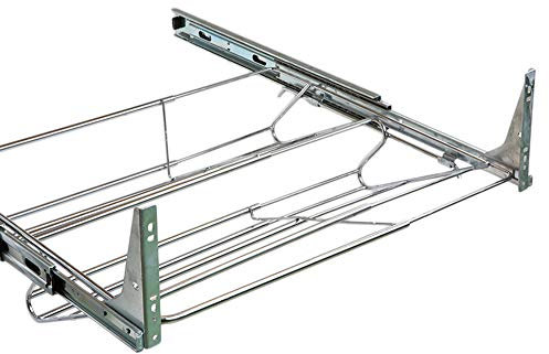 AZERODESIGN-Organizador Zapatos-Zapateros-Armario Zapatero-Organizador de Zapatos Extraíble-para Armarios y Vestidores – Adaptable-Extracción total de 450mm-Acabado Cromado