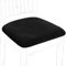 PiccoCasa Dining Chair Seat Covers Set of 6, Velvet Chair Seat Cover with Ties for Dining Room - Stretch Dining Chair Covers for Wedding Hotel, Removable Washable Black Chair Covers