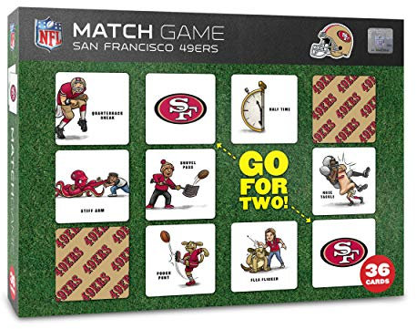 YouTheFan Memory Match San Francisco 49ers Lizenziertes Spiel, Teamfarben, Einheitsgröße