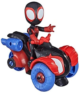 Hasbro Spidey e i Suoi Fantastici Amici - Miles Morales e Techno-Racer, action figure e veicolo, per bambini dai 3 anni in su