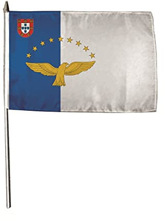 U24 Flagge Fahne Stockflagge Azoren 30 x 45 cm Stockfahne 3er Pack