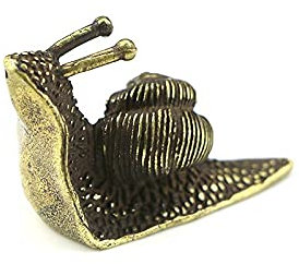 YGAKX Messing Schnecke Figuren Miniaturen Home Desktop Dekoration Garten Mini Ornamente Tier Handwerk Bronze Tee Haustier Tee Tischdekoration