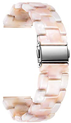 BINLUN Harz Uhrenarmband für Damen Herren 12mm 14mm 16mm 18mm 20mm 22mm,Ersatz Uhrenarmbänder Faltschließe Schnellverschluss für Smartwatch,14 Farben Licht Mode Hautfreundliche Armband in 3 Schnallen