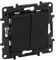 Niloe Step - Interruptor doble (10 Ax), color negro