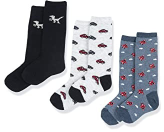 Chicco Set Calzini Sotto Il Ginocchio In Cotone Unisex - Bambini e ragazzi, Grigio, 3-4 anni