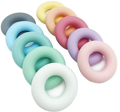 Anello in Silicone 44mm 10pc Perline in Silicone DIY per Collana Bracciale TTQ10PC-HS