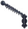 OUTFYT Heavy Duty Swing Arm Curtain Rod with Ball Finial,Metal Store Window Curtain Display Stand Upgrade 28mm Diameter Drapery Rod for Window,Doors,DIY Home Decor