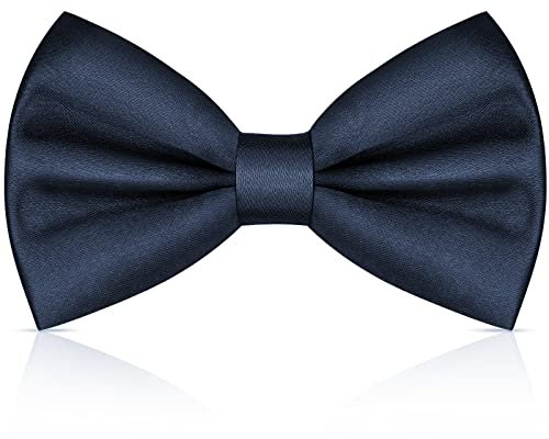 URAQT Homme Noeuds Papillon, Nœud Papillon pour Homme Réglable en gabardine de smoking solide, Couleur unie Noeud papillon pour Noeud papillon pour enfants et hommes pour Mariage Fête, Bleu Marine