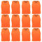 Boxwizard 12 Stücke Fußballleibchen Fußball Leibchen Kinder und Erwachsene Kleine Mesh Atmungsaktive Training Weste Orange Kind Freie Größe