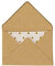 NEU Mini Briefumschläge & Karten, 3 x 4,5 cm, 10 Stück, Kraftpapier - Hot Foil Gold