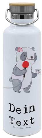 Mr. & Mrs. Panda Personalisierte Trinkflasche Pressesprecherin Herz - Personalisierte Geschenke, Kollegin, Sportflasche personalisiert, Trinkflasch