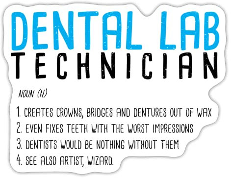 DesignsByJnk5 Sticker Unisex Arzt | Dental Lab Technician Definition Aufkleber Zahnarzt Spruch | Techniker lustige Sprüche Autoaufkleber Geschenkidee Arzt