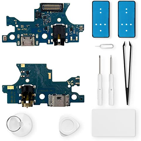Eonpam Charging Port Replacement for Samsung Galaxy A7 2018 Charger Port Microphone Headphone Jack with Repair Kit