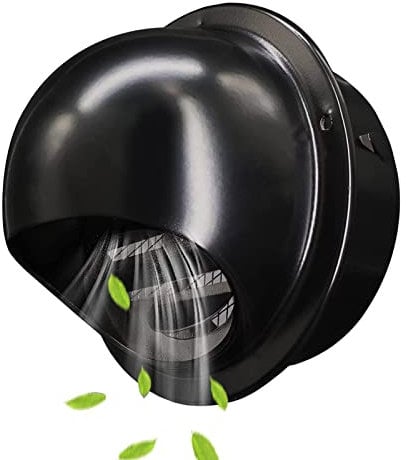 Ventilation Outlet 304 Stainless Steel Air Vent, Round Wall Vent Outlet Cover 4Inch 6Inch 8Inch, Surface Black Paint, Dryer Hood External Extractor Vent Cap, Exhaust Vents With Screen Mesh