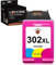COCCINK 302XL Druckerpatronen für HP 302 XL für Envy 4527 4520 4524 4523 DeskJet 3630 2130 3636 3632 3637 2134 Officejet 3831 3830 3835 4650 5230(1 Farbe) Wiederaufbereitete Patronen