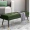 CATANK Moderne Schlafzimmer-Endbank, Kunstleder gepolsterte Ottoman-Sitzbank mit Metallbeinen, bequemer Fußhocker, Schuhbank, Multifunktionsbänke, Grün, 100 x 40 x 47 cm (39 x 16 x 19 Zol