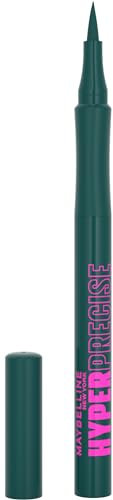 Maybelline New York Eyeliner, Hyper Precise Allday Liner, Wisch- und wasserfest, Ultra-dünne Spitze für kunstvolle Liner-Looks, Nr. 112 Emerald Green