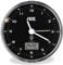 ADE Funk wecker analog ohne Ticken | Uhr mit Temperaturanzeige und Kalender | lautloser analoger Wecker mit Licht | Funkwecker mit Batterie | kleine Uhr zum Hinstellen | schwarzes Zifferblatt