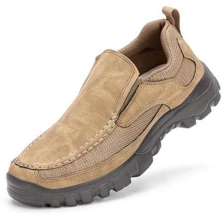 Hombre Zapatillas Deportes Zapatos de Negocios Casual Sneakers Zapatillas de Ciclismo,Caqui,39EU