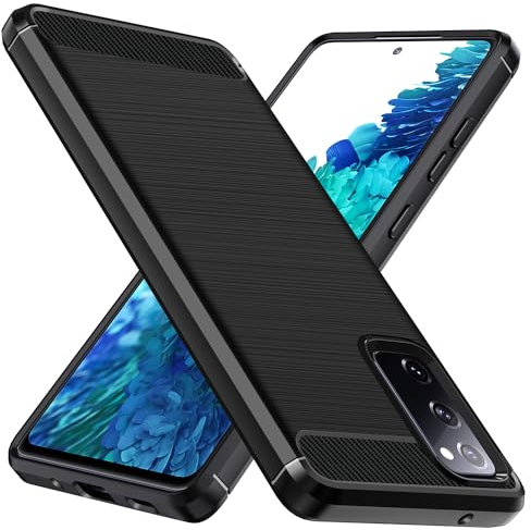 iVoler Silikon Hülle für Samsung Galaxy S20 FE 4G / 5G / S20 FE 2022 (Nicht für Samsung Galaxy S20), Militärischer Stoßfest Handyhülle Weiche TPU Kratzfest Schutzhülle Anti-Fingerabdruck Case, Schwarz