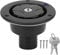 Bouchon de Verrouillage Eau Douce pour Camping-car, Serrure de Trappe de Remplissage Entrée Eau Par Gravité pour Camping-car, Remorque, Camping-car, Caravane, Bateau, Voiture(Noir)