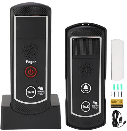 Solaire sans Fil, Sonnette de Porte, Longue Distance de 2000m, pour une Couverture Plus Large, alimenté par Batterie Solaire, 16 Canaux, 3 Niveaux de Volume, IP44