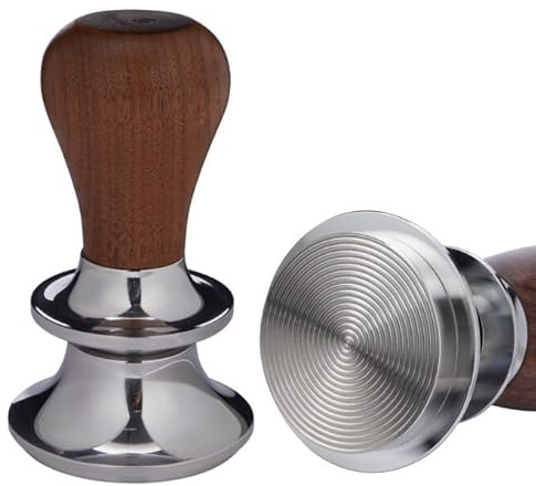 Teyearlife 54mm Tamper Replacement Breville tamper Adjustable Depth and Spring Loaded The espresso tamper made of Stainless Steel and Solid wood it's a Calibrated Coffee Tamper (53.3mm)