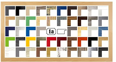 Multicolore Bilderrahmen Posterrahmen Puzzlerahmen 33x98 cm Buche Dekor 98x33 cm mit weisser Rückwand und Antireflex Acrylglas